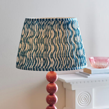 Higgledy And Ripple 35cm Marlin Blue Shade Floor Lamp With Gloss Pink Clay Base