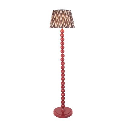 Higgledy And Zigzag 35cm Pearl Grey Shade Floor Lamp With Gloss Pink Clay Base