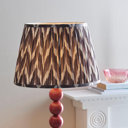 Higgledy And Zigzag 35cm Pearl Grey Shade Floor Lamp With Gloss Pink Clay Base
