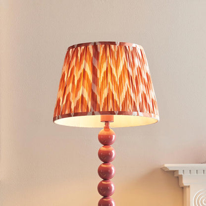 Higgledy And Zigzag 35cm Apricot Orange Shade Floor Lamp With Gloss Pink Clay Base