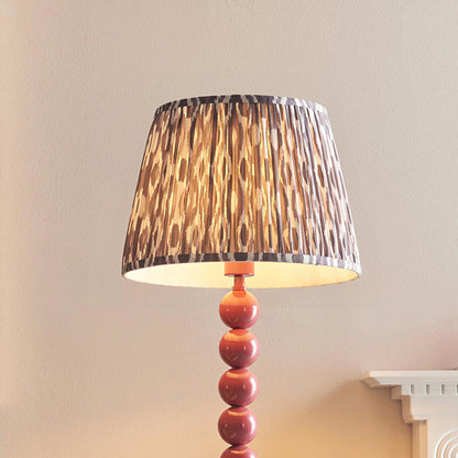 Higgledy And Ikat 35cm Pearl Grey Shade Floor Lamp With High Gloss Pink Clay Base