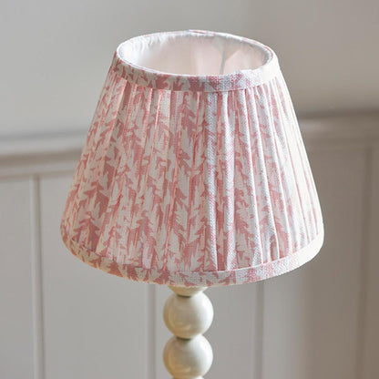 Higgledy And Leaf 20cm Peachy Keen Shade Table Lamp With High Gloss Almond White Base