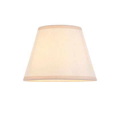 Higgledy And Ivy 20cm Vintage White Shade Table Lamp With High Gloss Almond White Base