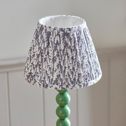 Higgledy And Leaf 20cm Pearl Grey Shade Table Lamp With High Gloss Cotswold Green Base
