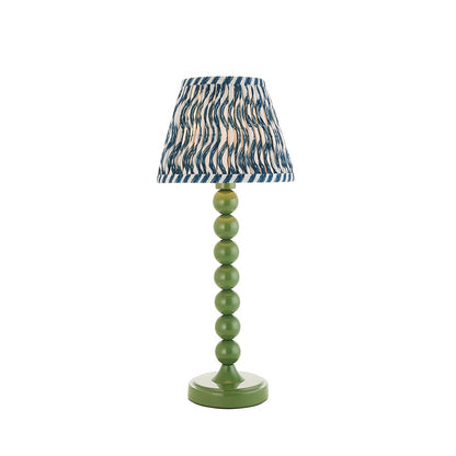 Higgledy And Ripple 20cm Marlin Blue Shade Table Lamp With Gloss Cotswold Green Base