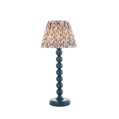 Higgledy And Leaf 20cm Pearl Grey Shade Table Lamp With High Gloss Marlin Blue Base