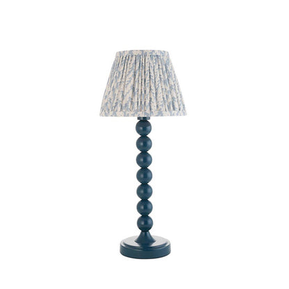 Higgledy And Leaf 20cm Shell Bay Blue Shade Table Lamp With High Gloss Marlin Blue Base