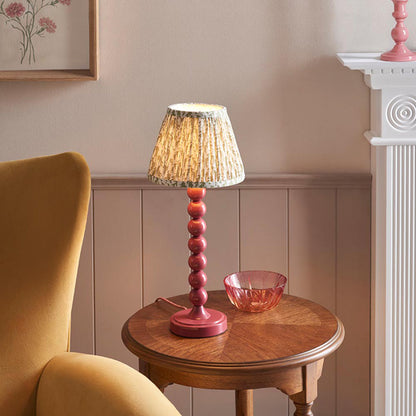 Higgledy And Leaf 20cm Herb Garden Green Shade Table Lamp With High Gloss Pink Clay Base