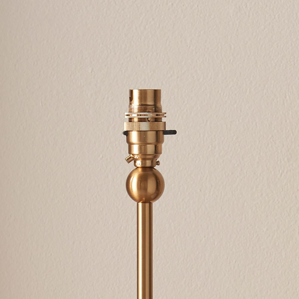 Santiago And Zigzag 20cm Pearl Grey Shade Table Lamp In Brushed Aged Brass
