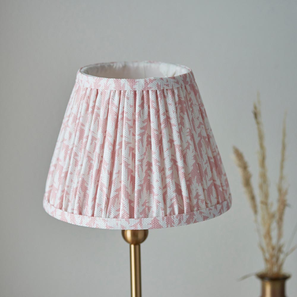 Santiago And Leaf 20cm Peachy Keen Shade Table Lamp In Brushed Aged Brass