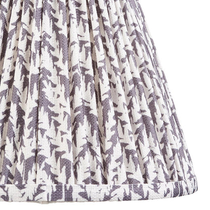 Myrtle And Leaf 25cm Pearl Grey Shade Table Lamp With Gloss Almond White Base