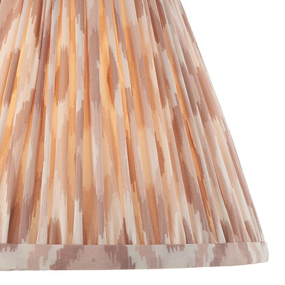 Myrtle And Ikat 25cm Neutral Shade Table Lamp With Gloss Almond White Base