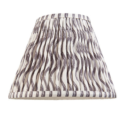 Myrtle And Ripple 25cm Pearl Grey Shade Table Lamp With Gloss Cotswold Green Base