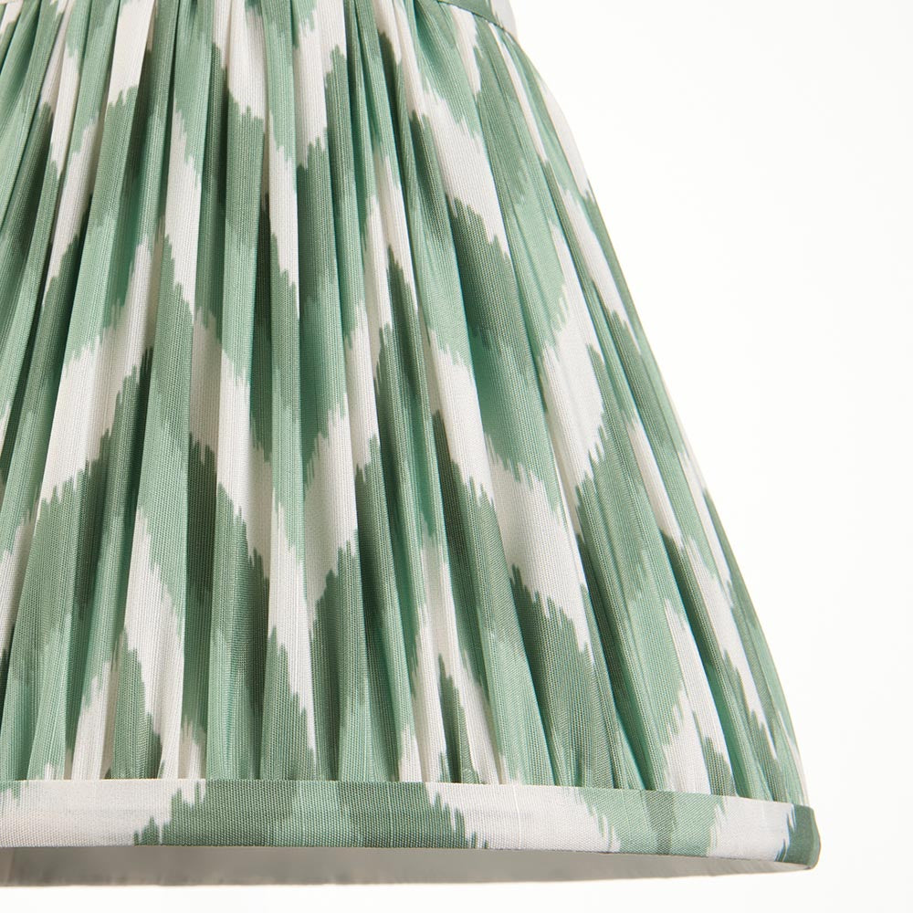 Myrtle And Zigzag 25cm Cotswold Green Shade Table Lamp With Gloss Cotswold Green Base