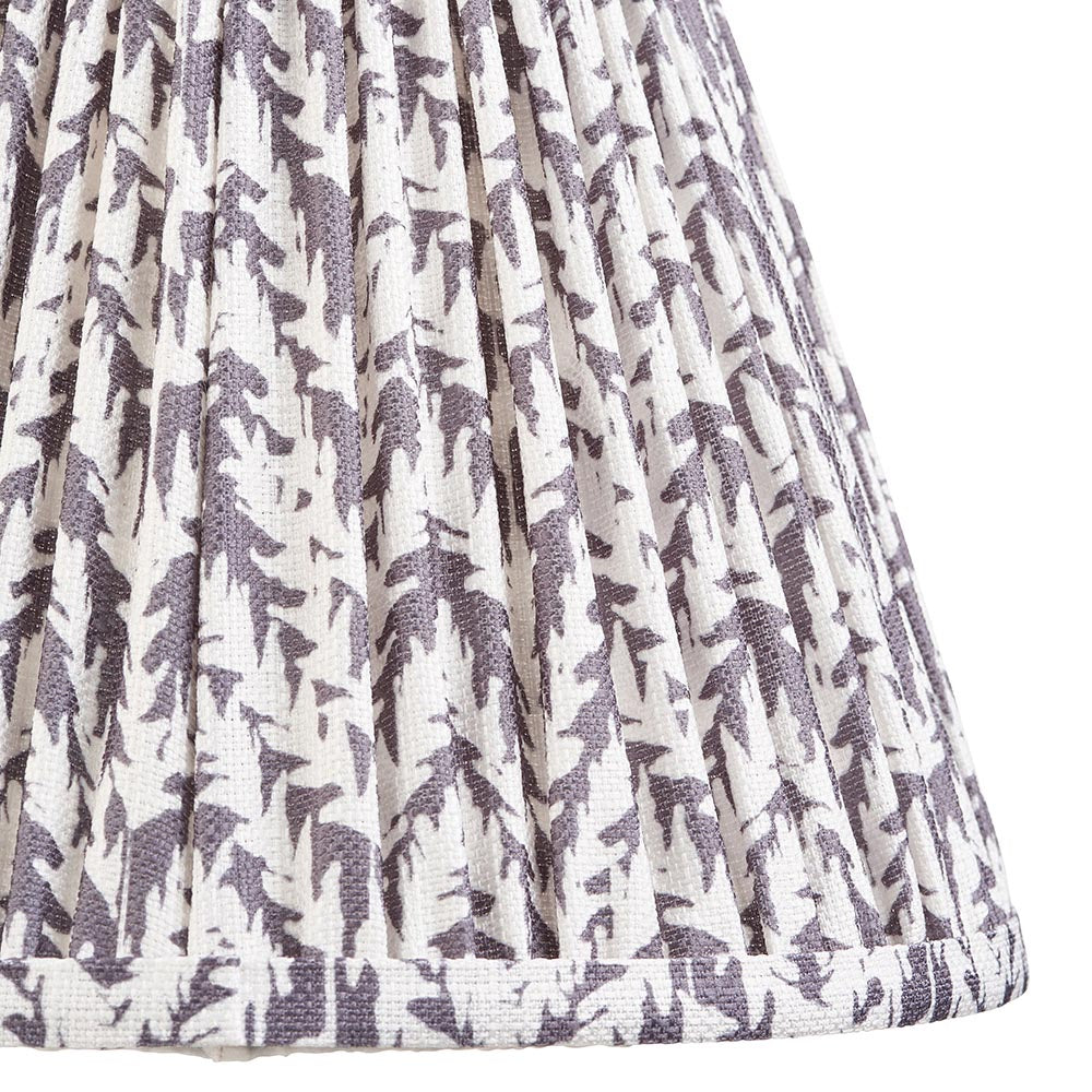 Myrtle And Leaf 25cm Pearl Grey Shade Table Lamp With Gloss Marlin Blue Base
