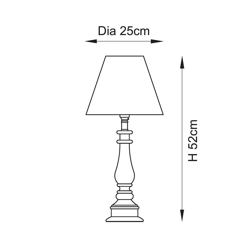 Myrtle And Zigzag 25cm Cotswold Green Shade Table Lamp With Gloss Marlin Blue Base