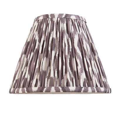 Myrtle And Ikat 25cm Pearl Grey Shade Table Lamp With Gloss Marlin Blue Base