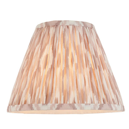 Myrtle And Ikat 25cm Neutral Shade Table Lamp With Gloss Marlin Blue Base