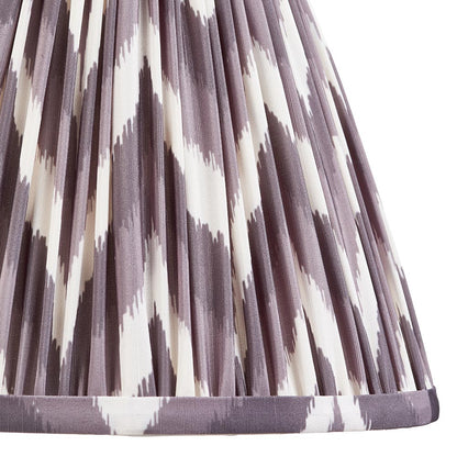 Myrtle And Zigzag 25cm Pearl Grey Shade Table Lamp With Gloss Pink Clay Base
