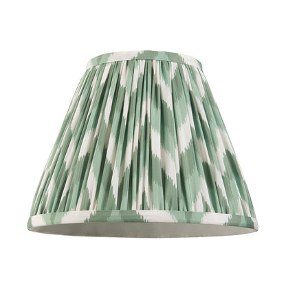 Myrtle And Zigzag 25cm Cotswold Green Shade Table Lamp With Gloss Pink Clay Base