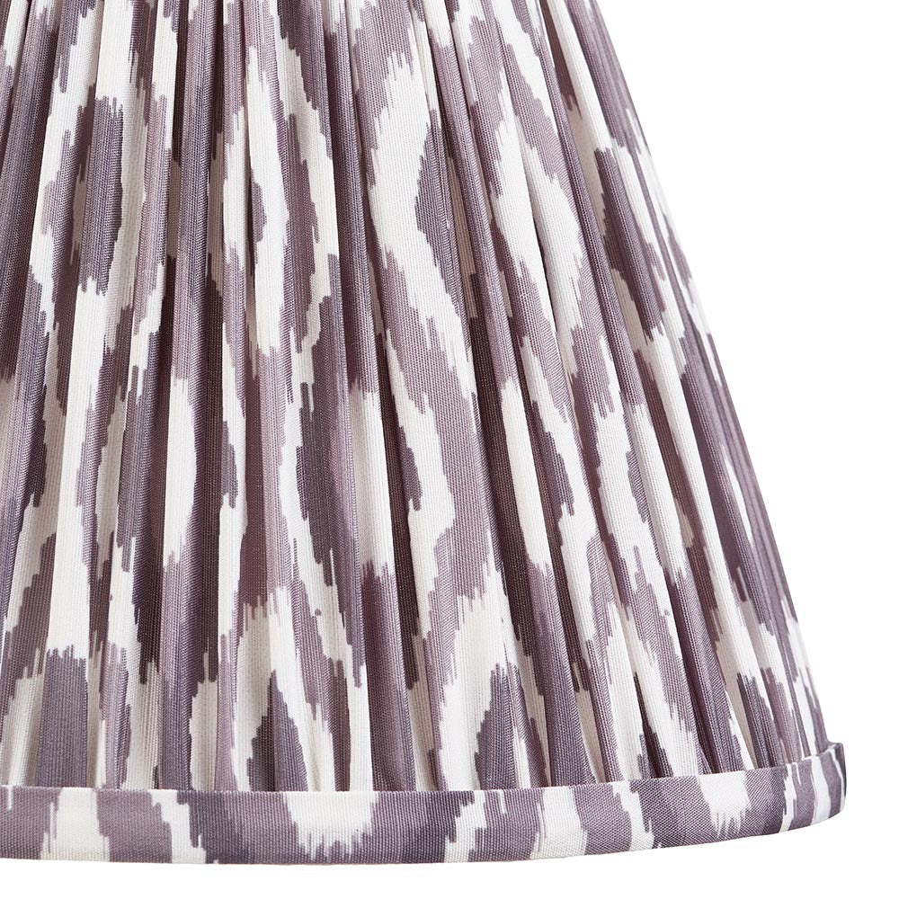 Myrtle And Ikat 25cm Pearl Grey Shade Table Lamp With Gloss Pink Clay Base