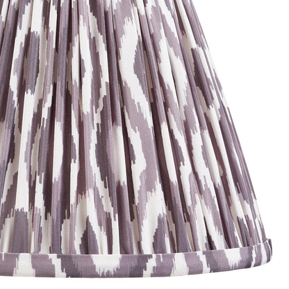 Myrtle And Ikat 25cm Pearl Grey Shade Table Lamp With Gloss Pink Clay Base