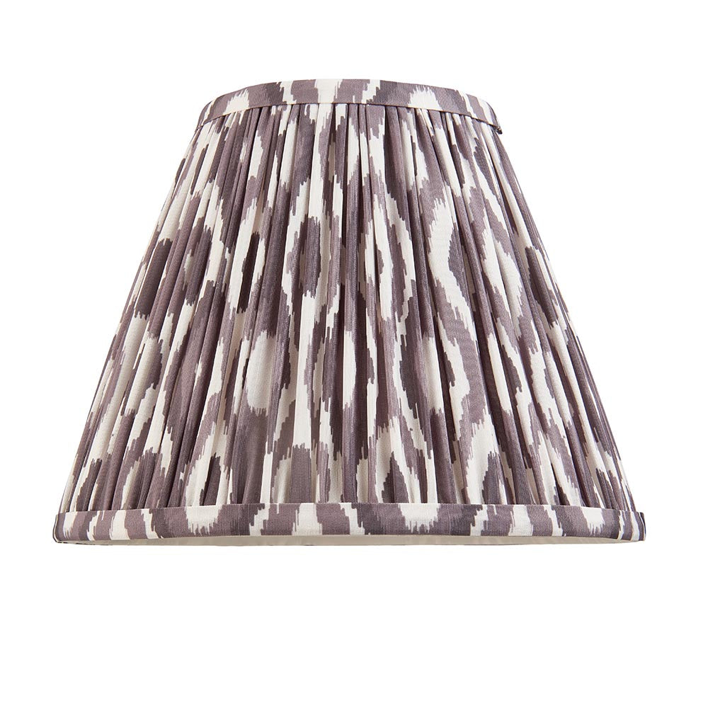 Myrtle And Ikat 25cm Pearl Grey Shade Table Lamp With Gloss Pink Clay Base