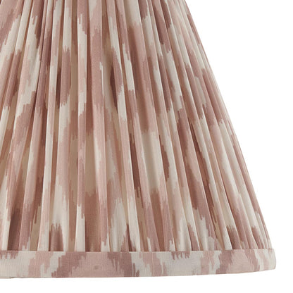 Myrtle And Ikat 25cm Neutral Shade Table Lamp With Gloss Pink Clay Base
