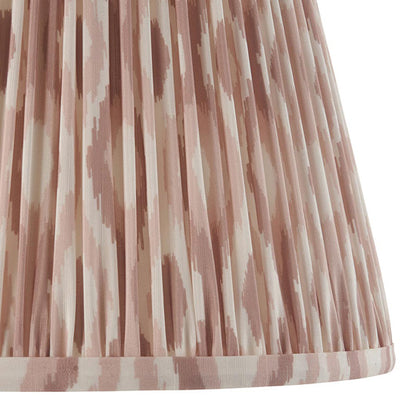 Bobble And Ikat 35cm Neutral Fabric Shade Table Lamp In Gloss White Ceramic Base