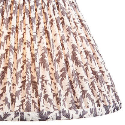 Layered Leaf And Leaf 30cm Pearl Grey Shade Table Lamp With Ivory Ceramic Base