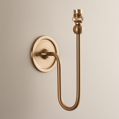 Santiago And Zigzag 20cm Cotswold Green Shade Wall Light In Brushed Aged Brass