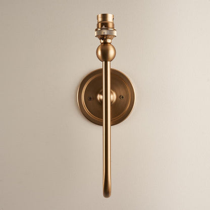 Santiago And Zigzag 20cm Cotswold Green Shade Wall Light In Brushed Aged Brass