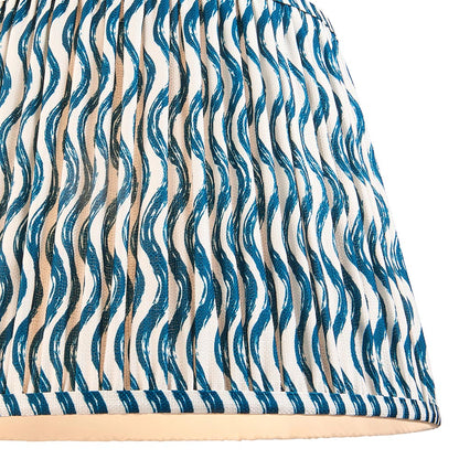 Eltham And Ripple 40cm Marlin Blue Shade Ceiling Light With Red Colour Braided Cable