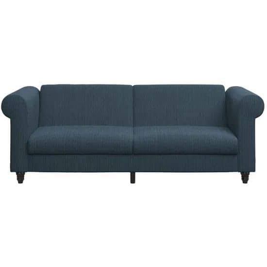 Felix Corduroy Fabric 3 Seater Sofa Bed In Blue