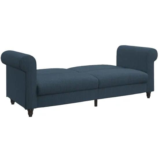 Felix Corduroy Fabric 3 Seater Sofa Bed In Blue