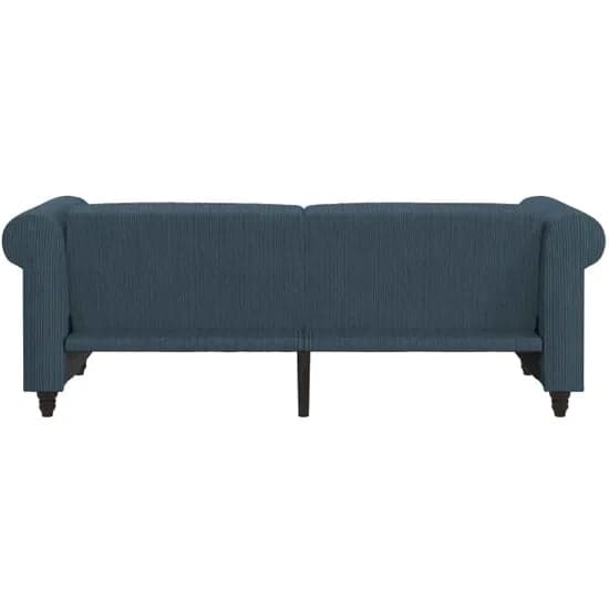 Felix Corduroy Fabric 3 Seater Sofa Bed In Blue