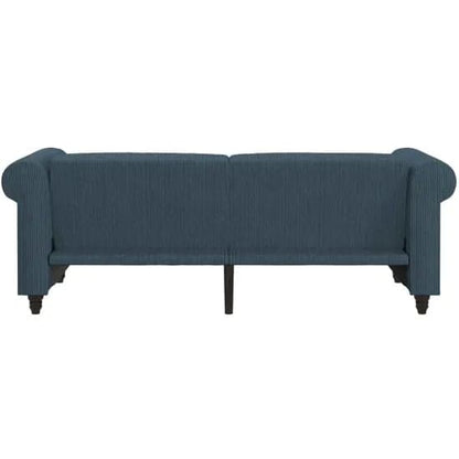Felix Corduroy Fabric 3 Seater Sofa Bed In Blue