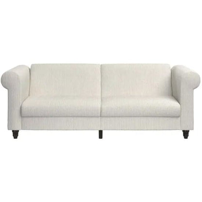 Felix Corduroy Fabric 3 Seater Sofa Bed In Cream