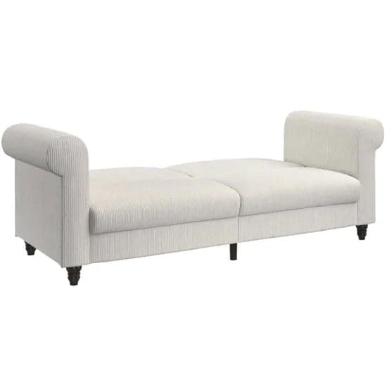 Felix Corduroy Fabric 3 Seater Sofa Bed In Cream