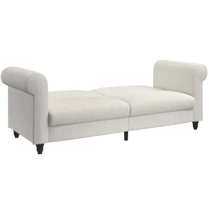 Felix Corduroy Fabric 3 Seater Sofa Bed In Cream
