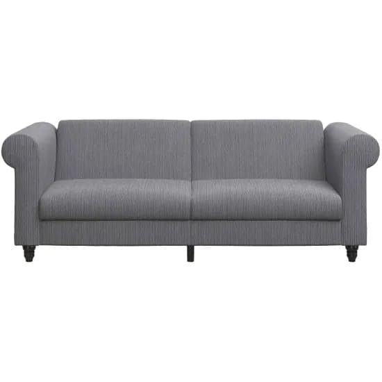 Felix Corduroy Fabric 3 Seater Sofa Bed In Grey