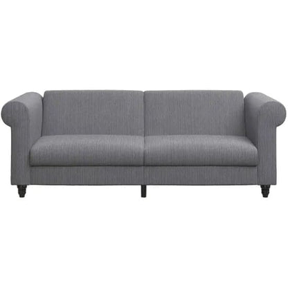 Felix Corduroy Fabric 3 Seater Sofa Bed In Grey