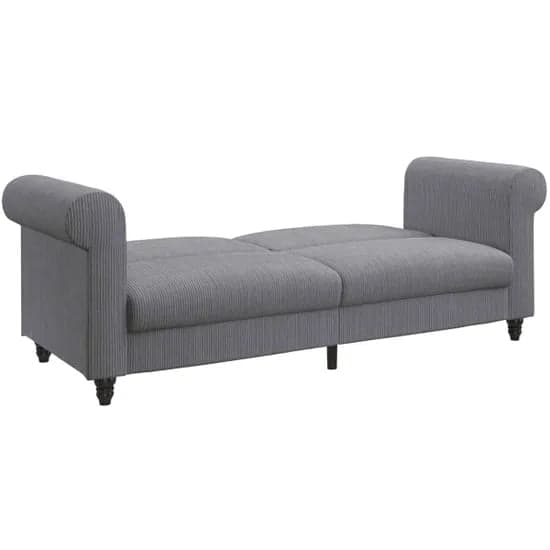 Felix Corduroy Fabric 3 Seater Sofa Bed In Grey