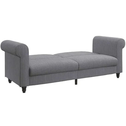 Felix Corduroy Fabric 3 Seater Sofa Bed In Grey