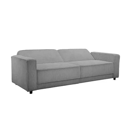 Allie Corduroy Fabric 3 Seater Sofa Bed In Grey