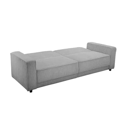 Allie Corduroy Fabric 3 Seater Sofa Bed In Grey
