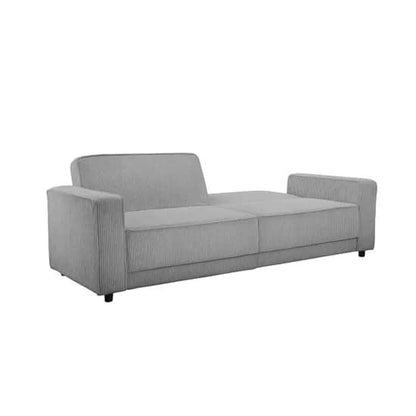 Allie Corduroy Fabric 3 Seater Sofa Bed In Grey