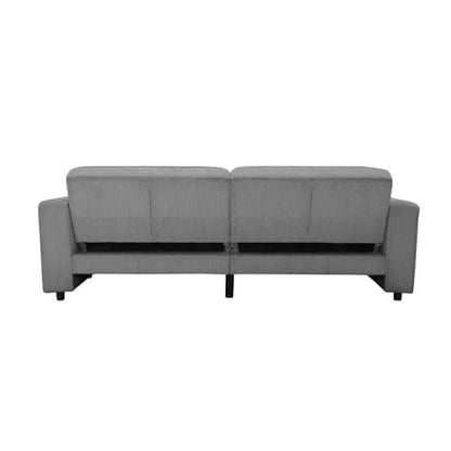 Allie Corduroy Fabric 3 Seater Sofa Bed In Grey