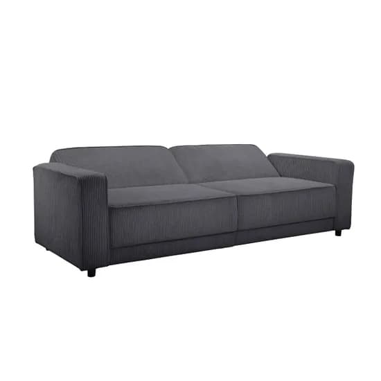 Allie Corduroy Fabric 3 Seater Sofa Bed In Anthracite