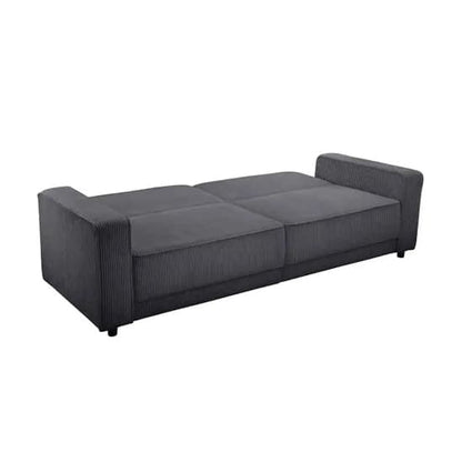 Allie Corduroy Fabric 3 Seater Sofa Bed In Anthracite